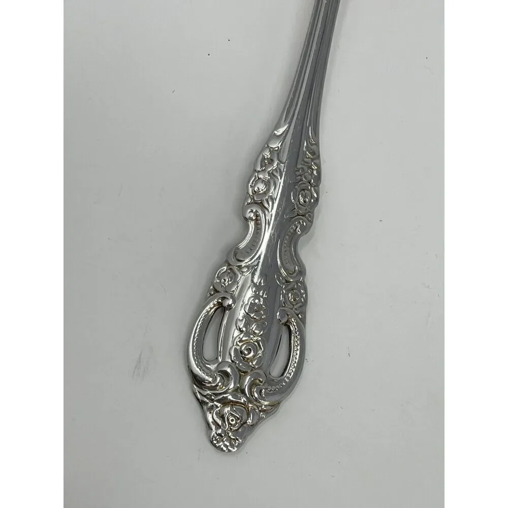 Oneida Renoir-Pembrooke Stainless Floral Pierced Serving Table Spoon 8.5